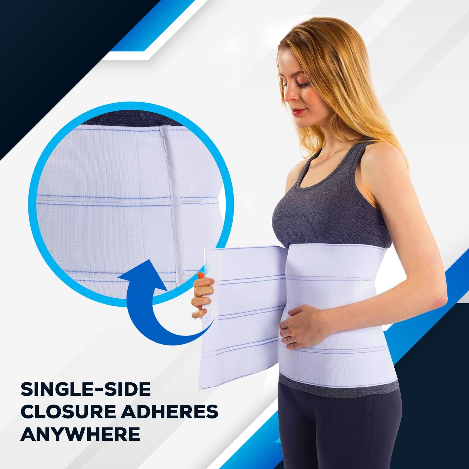 Abdominal Binder - Post-Surgical Support and Comfort (3-Panel, 9" High, Multiple Sizes)