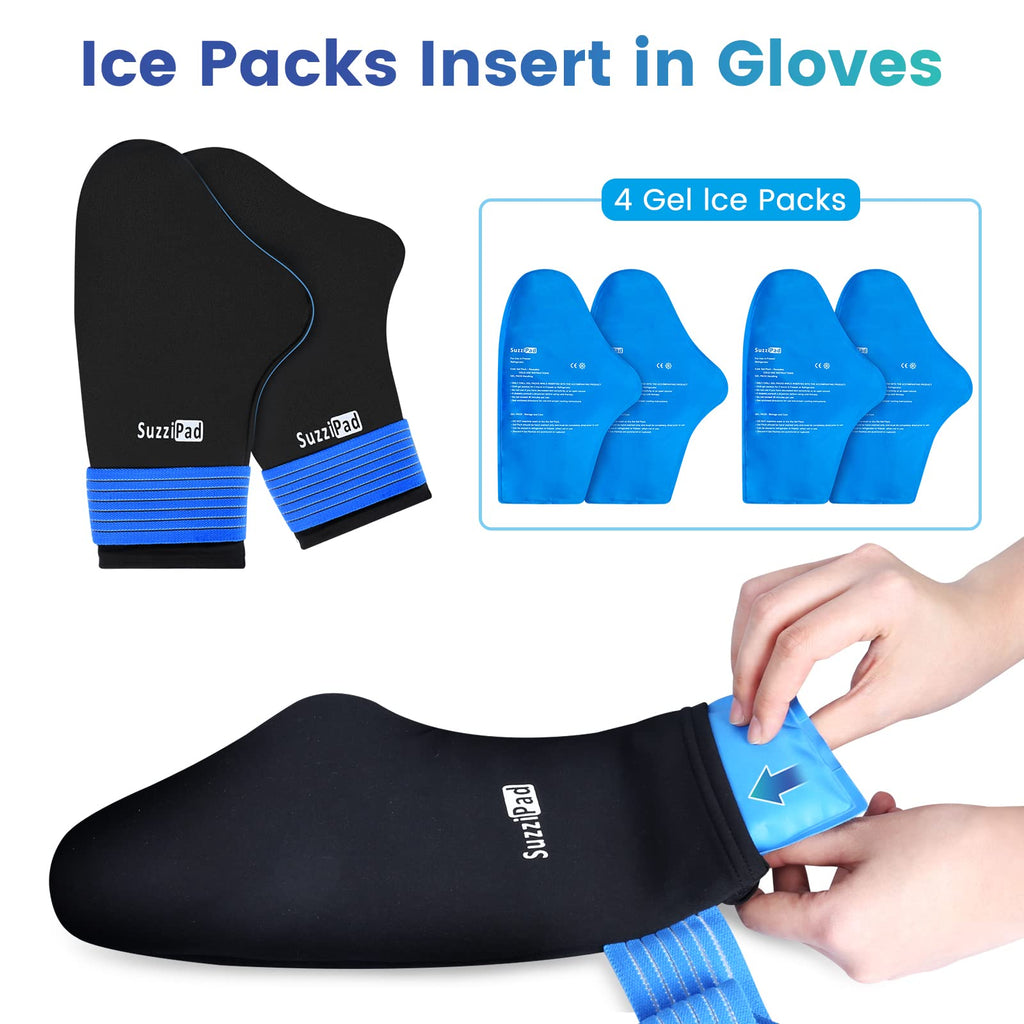 REPLACEMENT/EXTRA Ice Gel Pack INSERTS for Cold Therapy Gloves and Socks