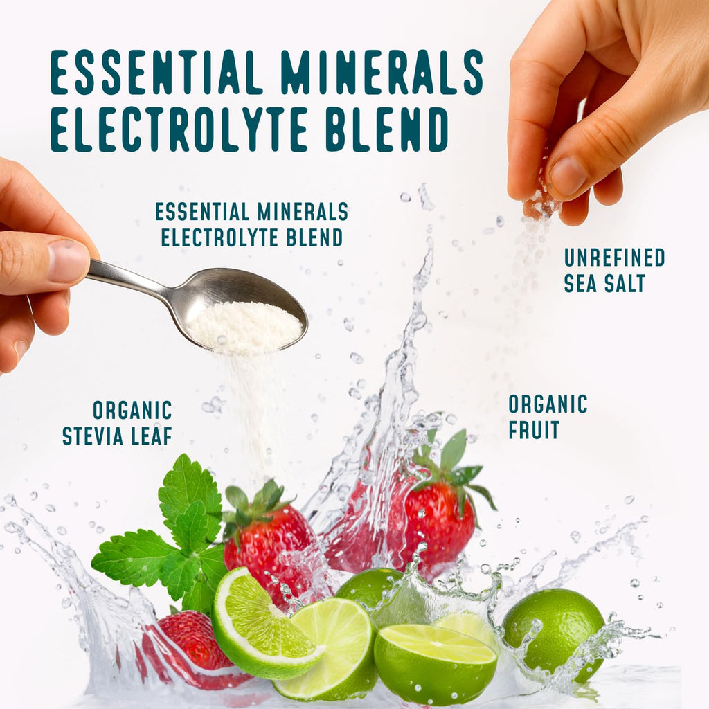 FlavCity Clean Electrolyte Packets - Natural Hydration for Treatment Recovery (Strawberry Limeade, 28 Pack)