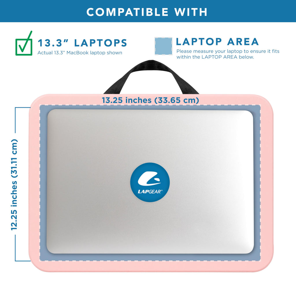 Compact Lap Desk - Fits up to 15 Inch Laptops (Pink)