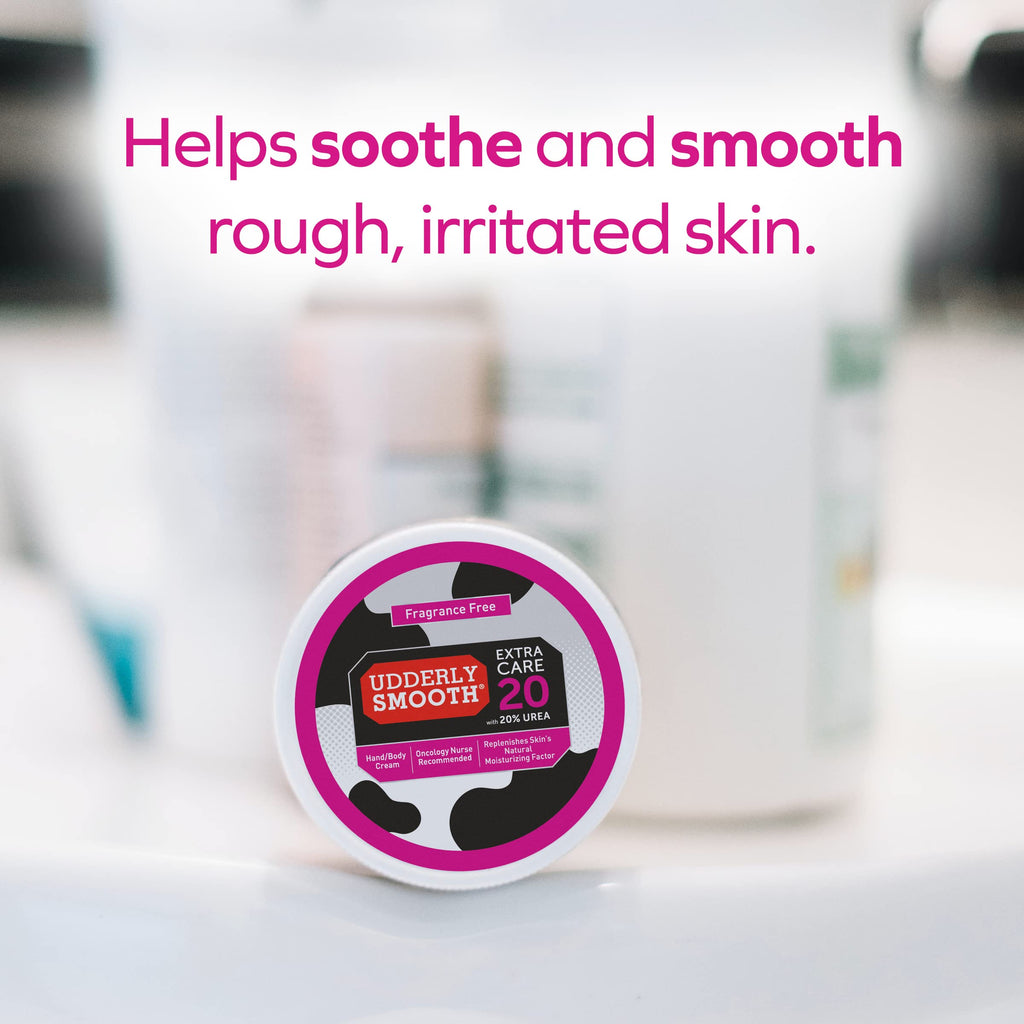 Udderly Smooth Extra Care Cream with 20% Urea - Relief for Treatment-Related Dry and Peeling Skin (8 oz)