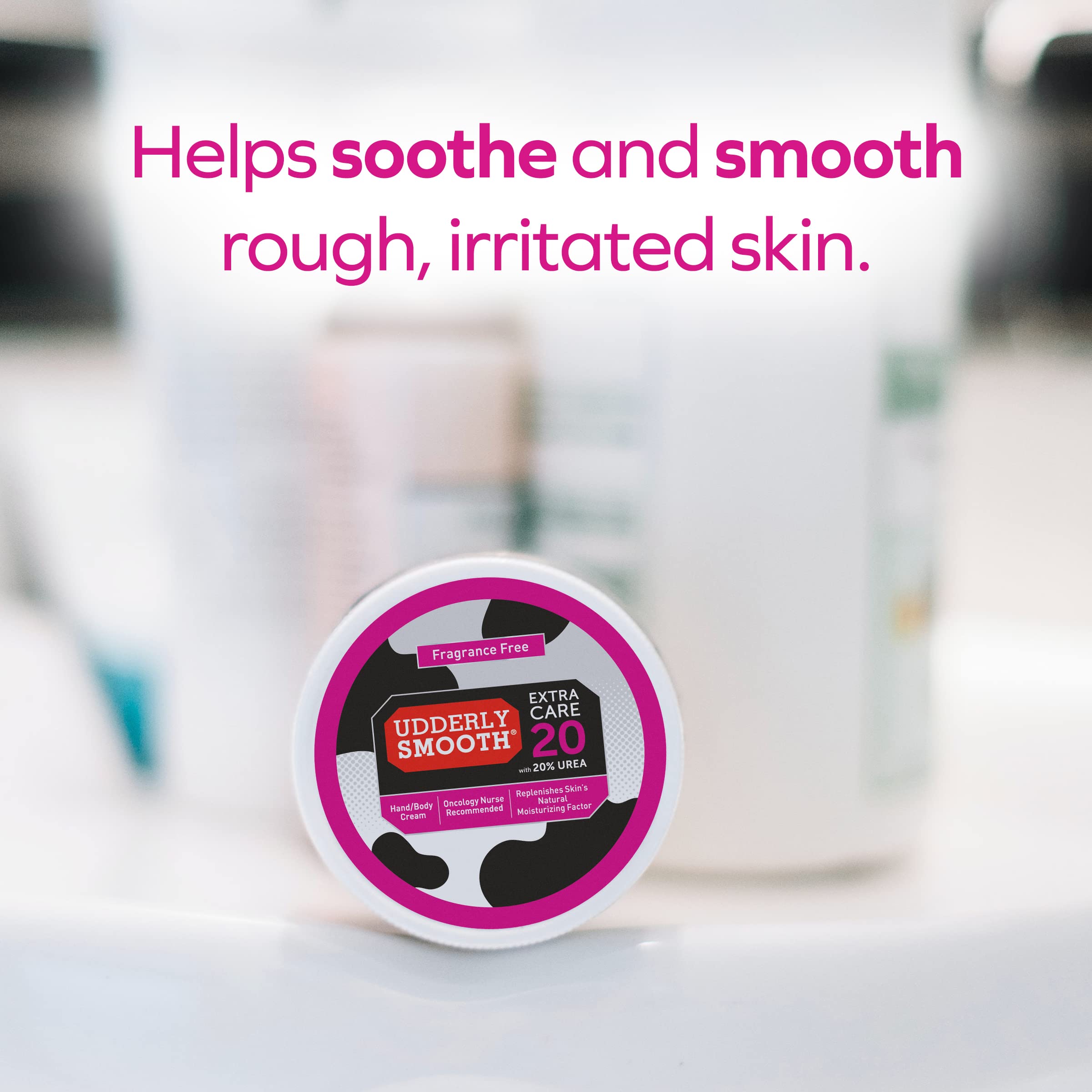 Udderly Smooth Extra Care Cream with 20% Urea - Relief for Treatment-Related Dry and Peeling Skin (8 oz)