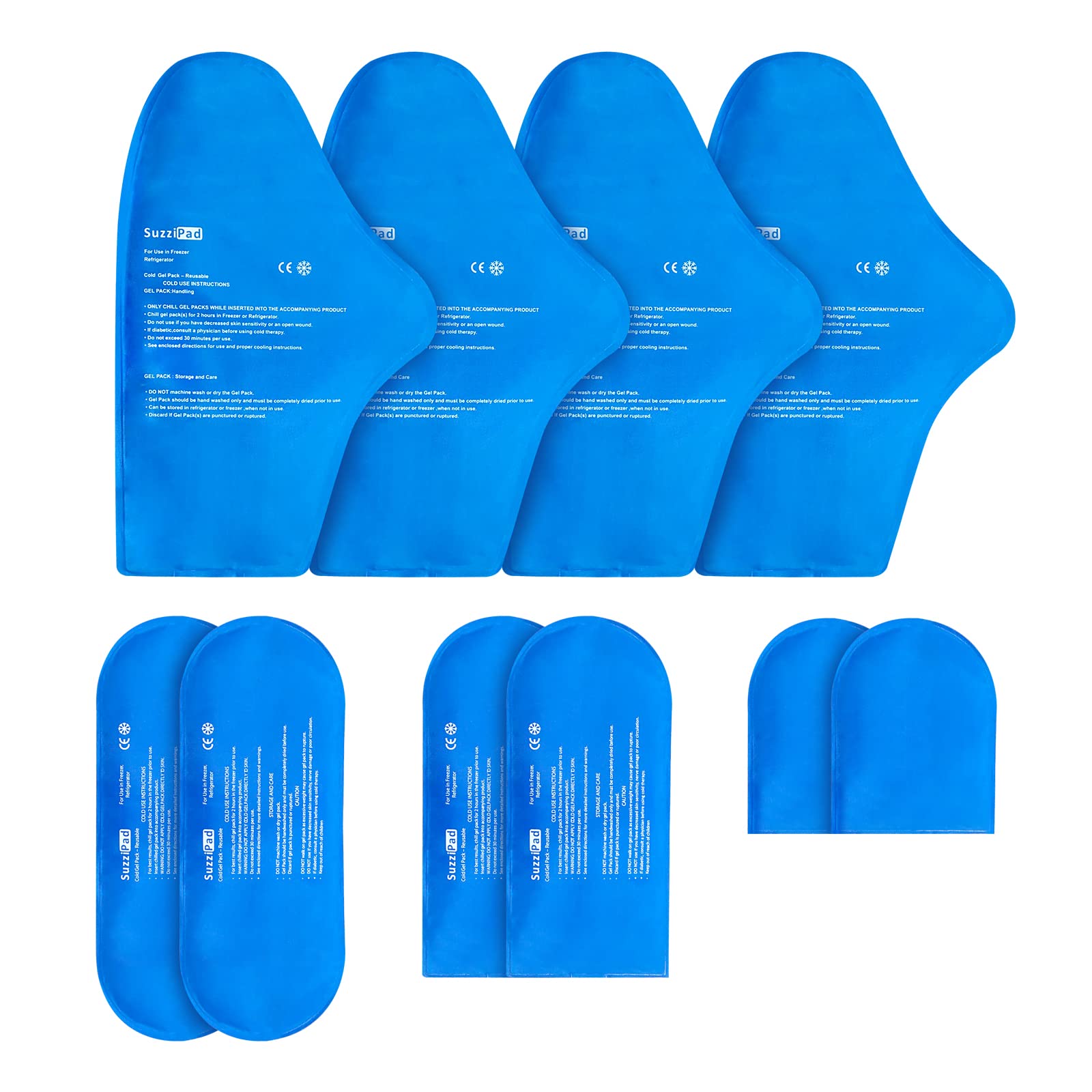 REPLACEMENT/EXTRA Ice Gel Pack INSERTS for Cold Therapy Gloves and Socks