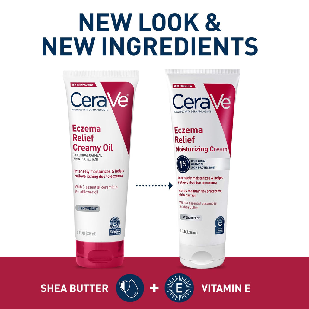 CeraVe Eczema Relief Moisturizing Cream - Soothing Itch Relief for Treatment-Sensitive Skin