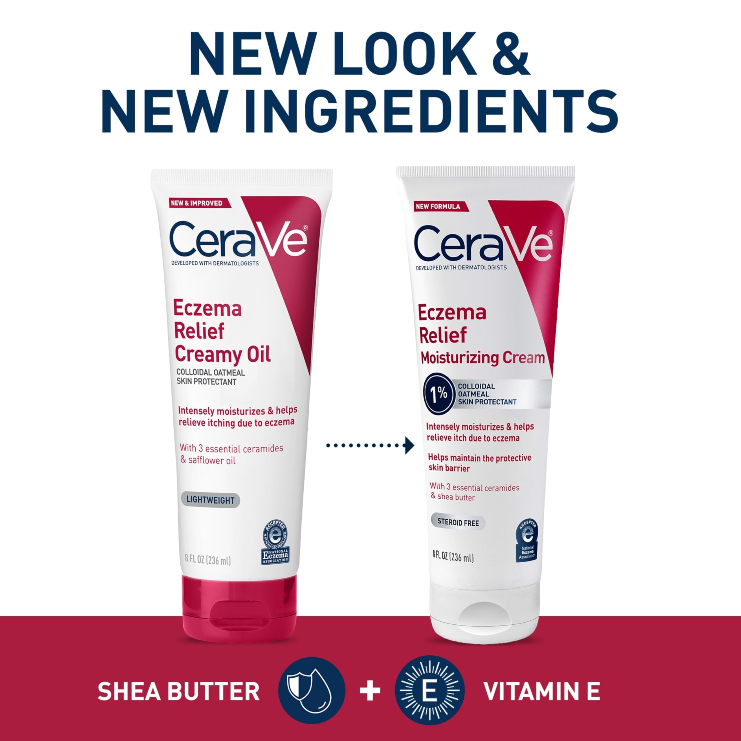 CeraVe Eczema Relief Moisturizing Cream - Soothing Itch Relief for Treatment-Sensitive Skin