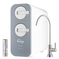 ankless Reverse Osmosis System with LED UVF8 Light, 800 GPD Fast Flow RO System, 2.5:1 Pure to Drain Ratio RO Water Filter System, Brushed Nickel Faucet