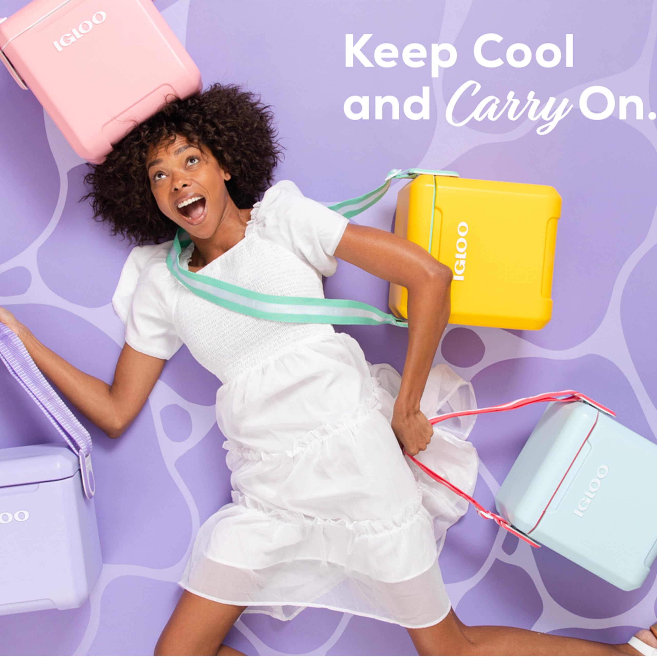 Igloo 11-Quart Crossbody Cooler - Hands-Free Cold Storage for Treatment Days (Lillac)