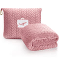 Travel Blanket and Pillow - Portable Comfort for Treatment Appointments - (Light Pink, 68"x42")