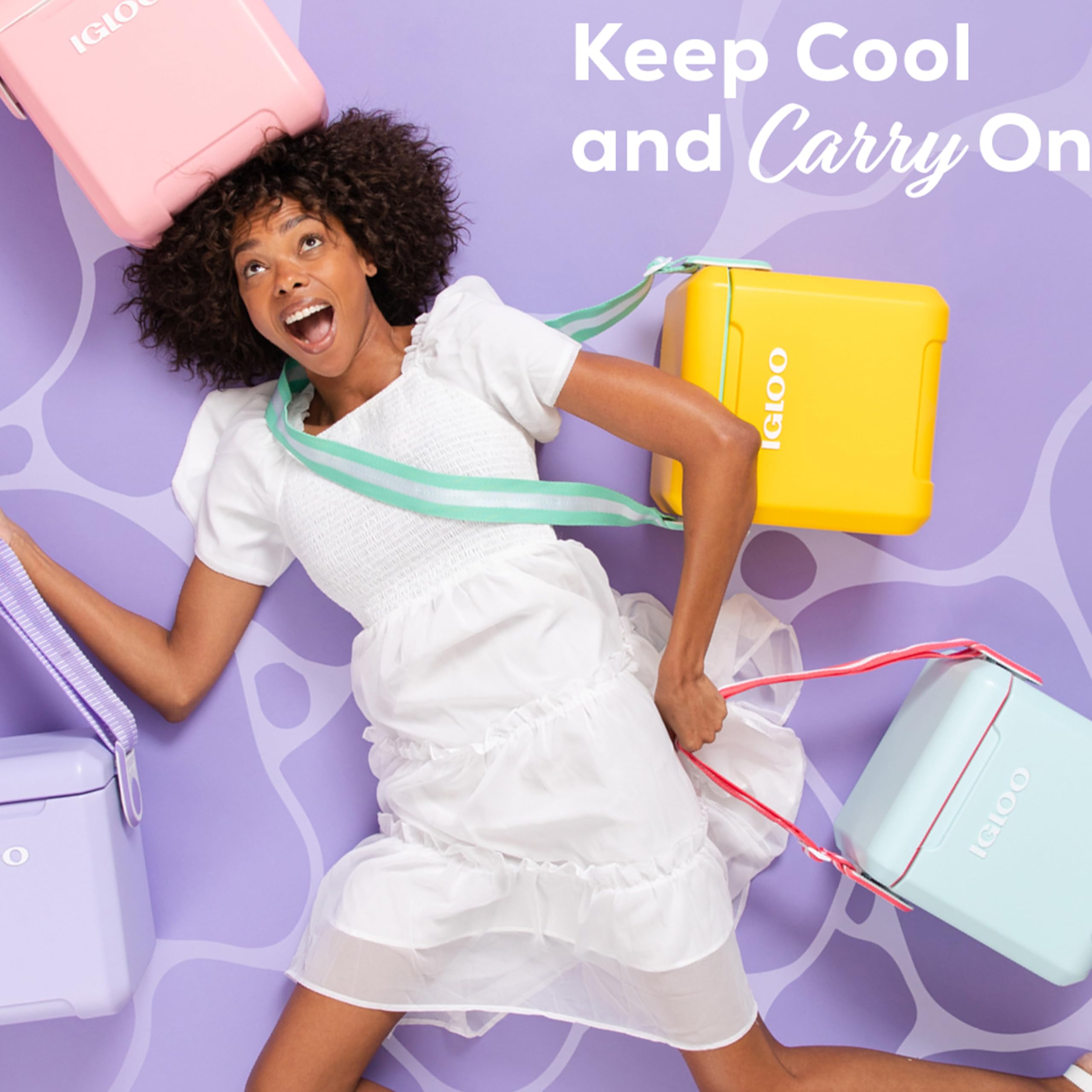 Igloo 11-Quart Crossbody Cooler - Slightly Larger and Hands-Free Cold (Seafoam)