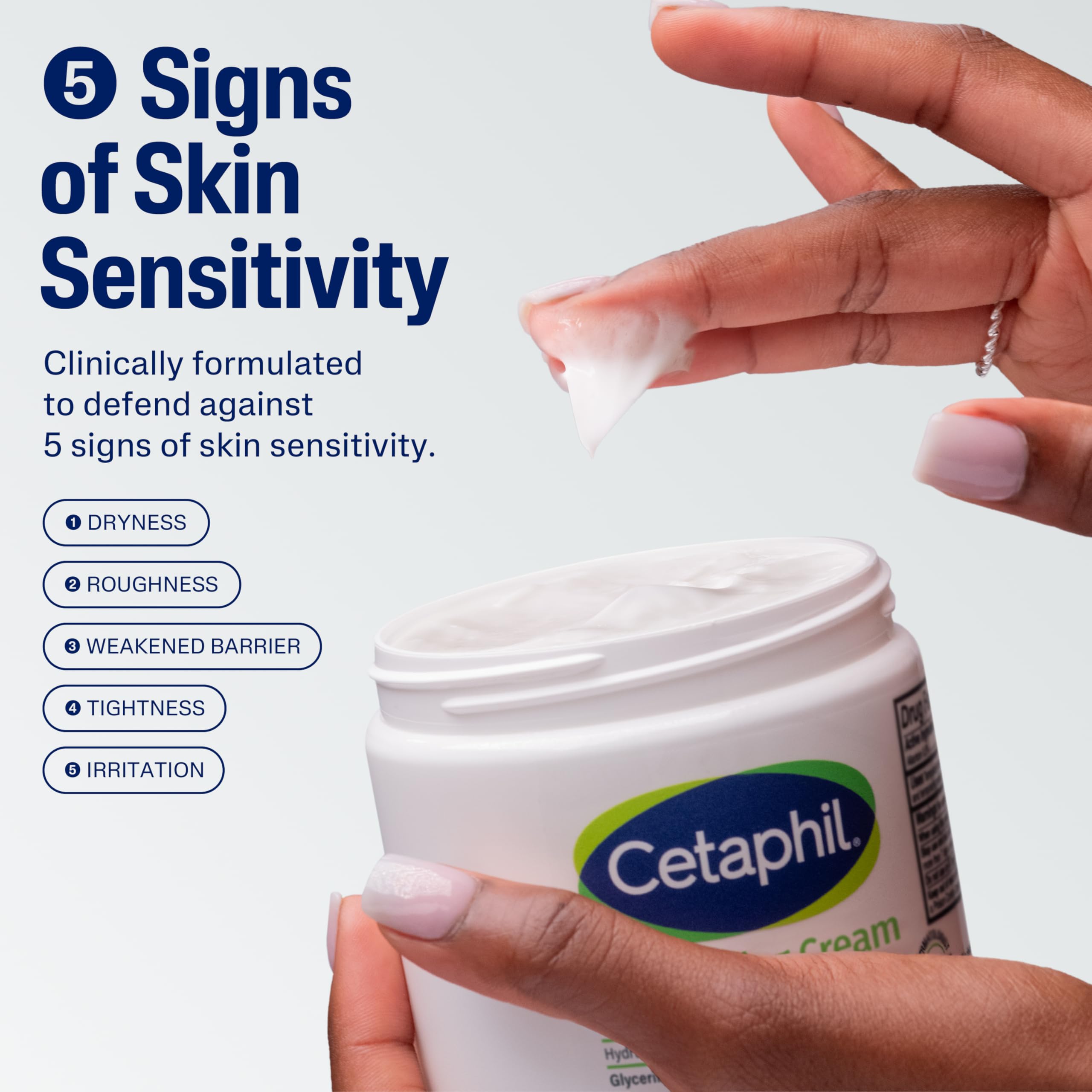 Cetaphil Moisturizing Cream - Gentle Hydration for Treatment-Sensitive Skin (Face & Body, 20 oz)