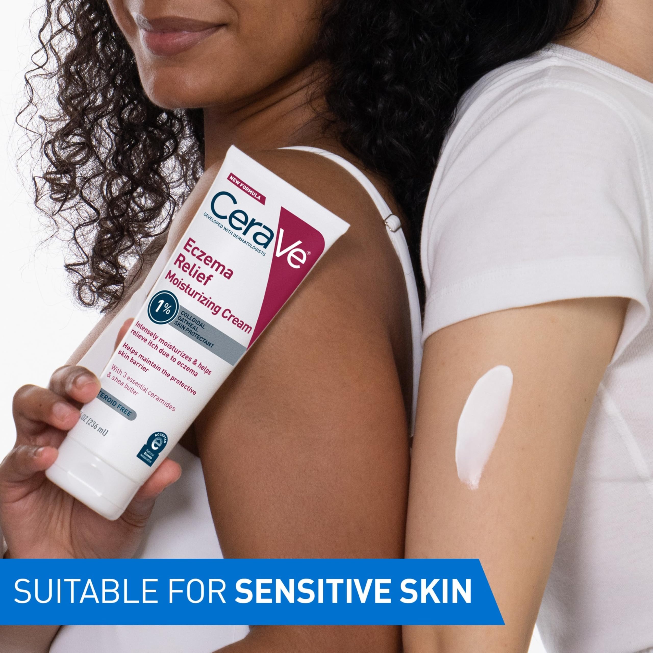 CeraVe Eczema Relief Moisturizing Cream - Soothing Itch Relief for Treatment-Sensitive Skin