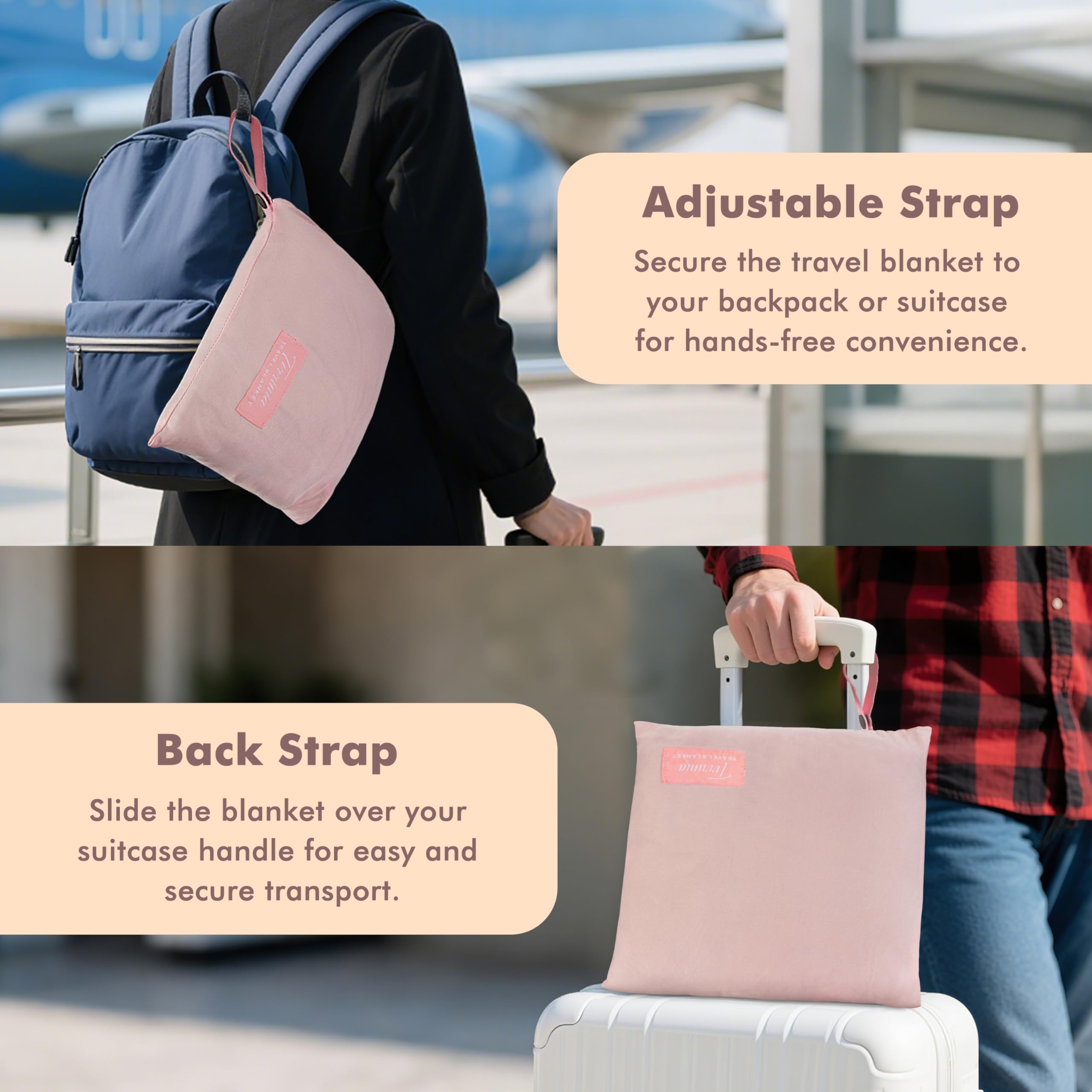 Tirrinia 4-in-1 Travel Blanket Poncho - Portable Warmth for Chemo Chairs and Treatment Days