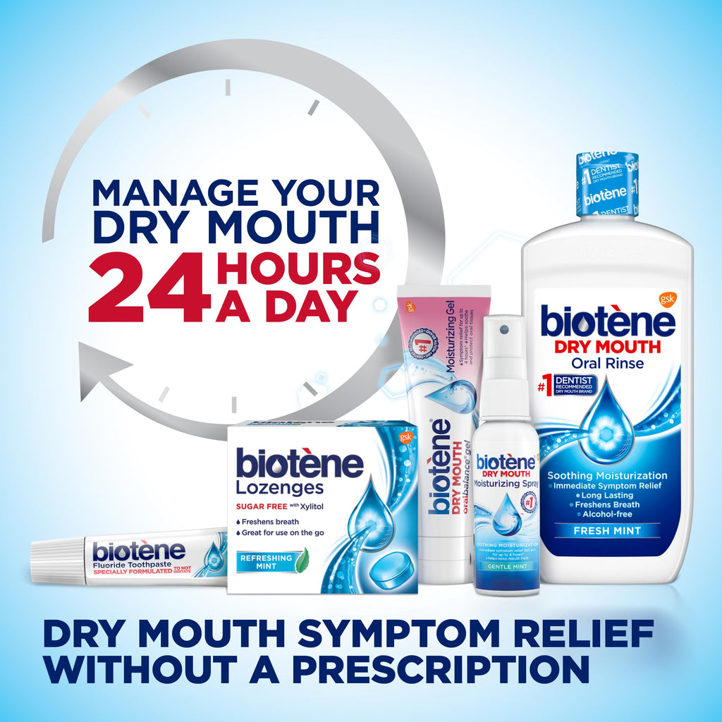 Biotène Dry Mouth Oral Rinse - Soothing Relief for Treatment Side Effects (Fresh Mint, 33.8 oz)