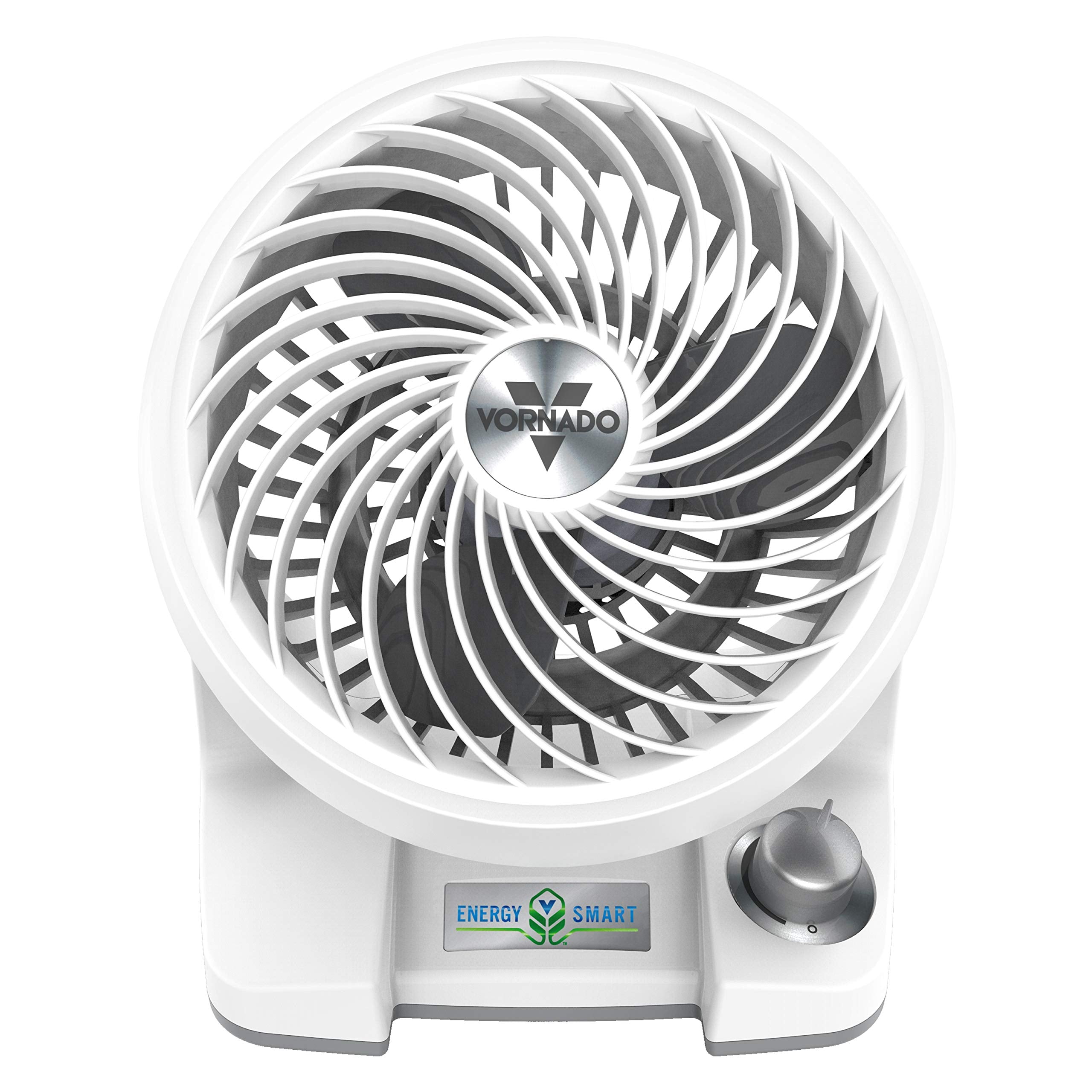 Vornado Compact Energy Smart Air Circulator Fan - Relief for Hot Flashes and Night Sweats (White)