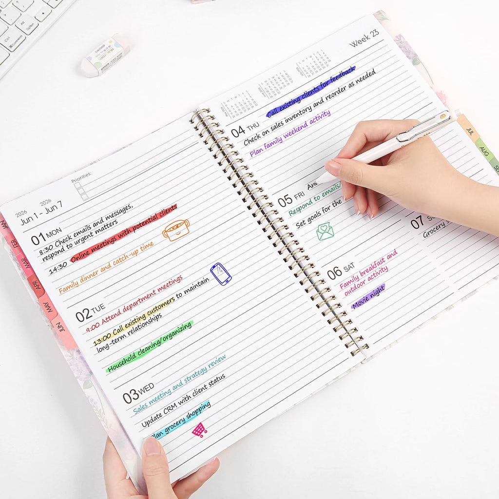 2026 Weekly & Monthly Planner - Dr. Troso's Top Pick for Treatment Organization (Light Pink, 8.5" x 11")