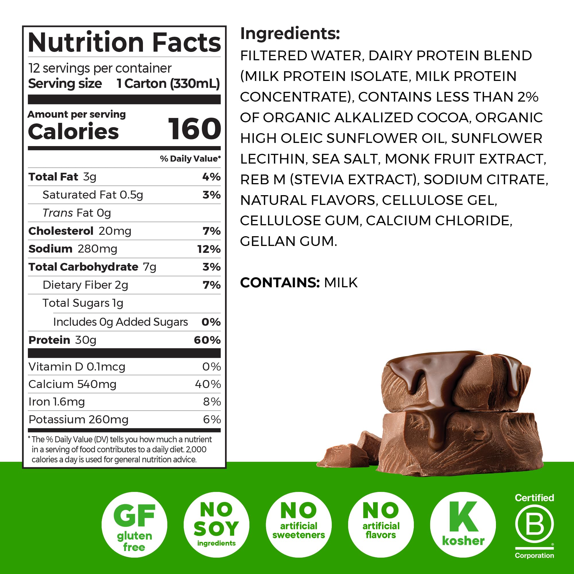 Orgain 30g High Protein Shake - Premium Nutrition for Muscle Preservation During Treatment (Chocolate Fudge, 12 Pack)