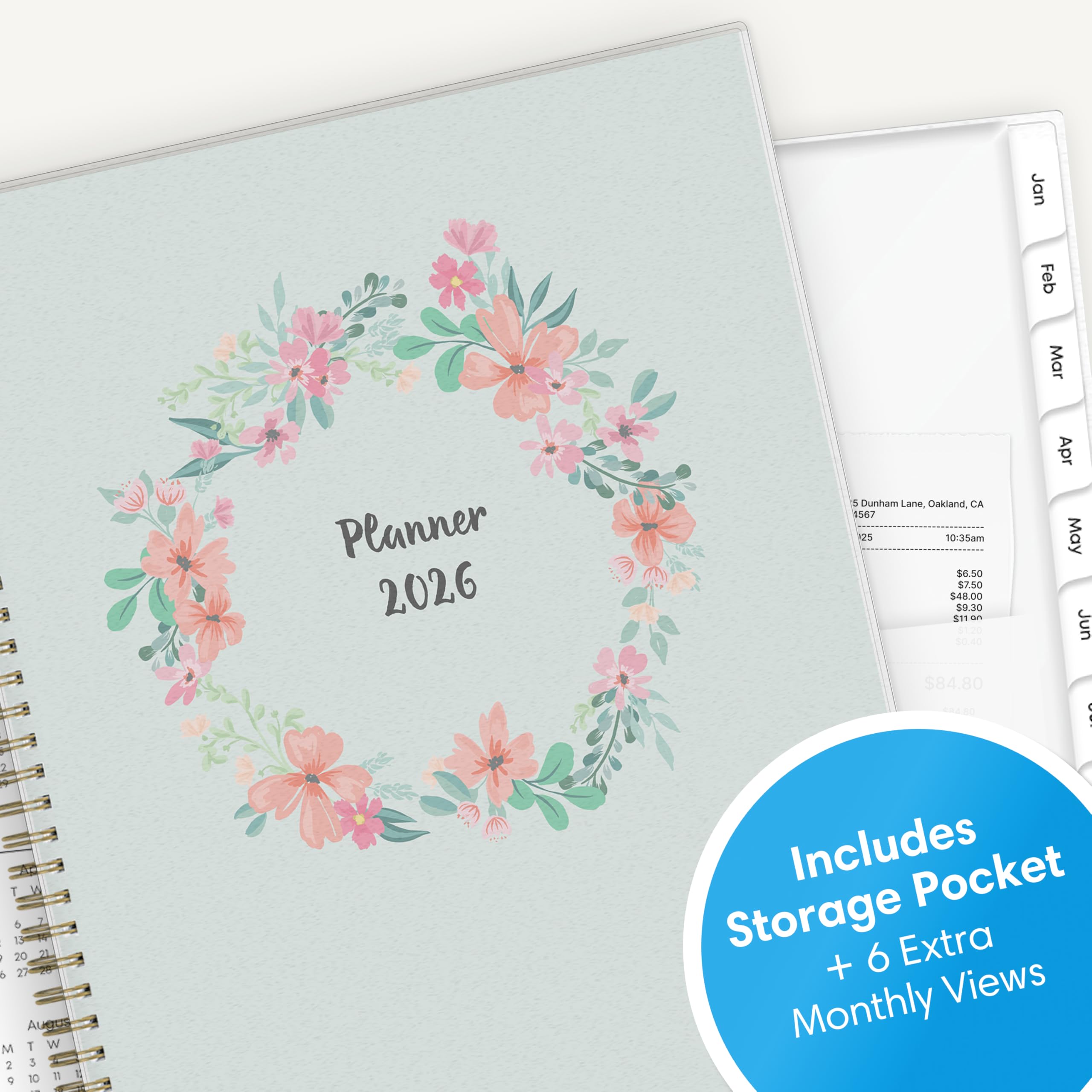 2026 Weekly & Monthly Planner - Organize Your Treatment Journey and Beyond (Light Blue with Flowers)