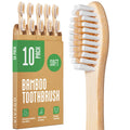 Bamboo Toothbrushes with Soft Bristles - Gentle Oral Care During Treatment (10 Pack)