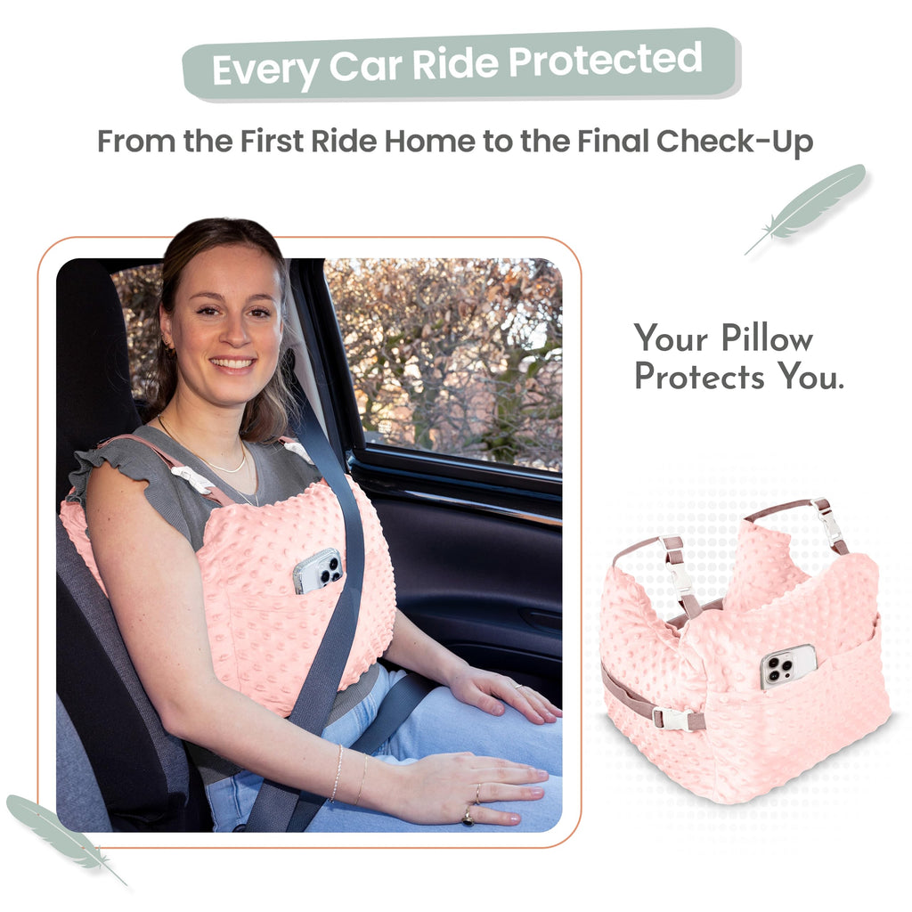 MOYOAMA Post Mastectomy Pillow Post Surgery - Wearable Chest Protection with Secure Straps, Easy-Clean Removable Cover, & Pockets - Breast Reduction/Augmentation & Double Mastectomy Recovery Supplies