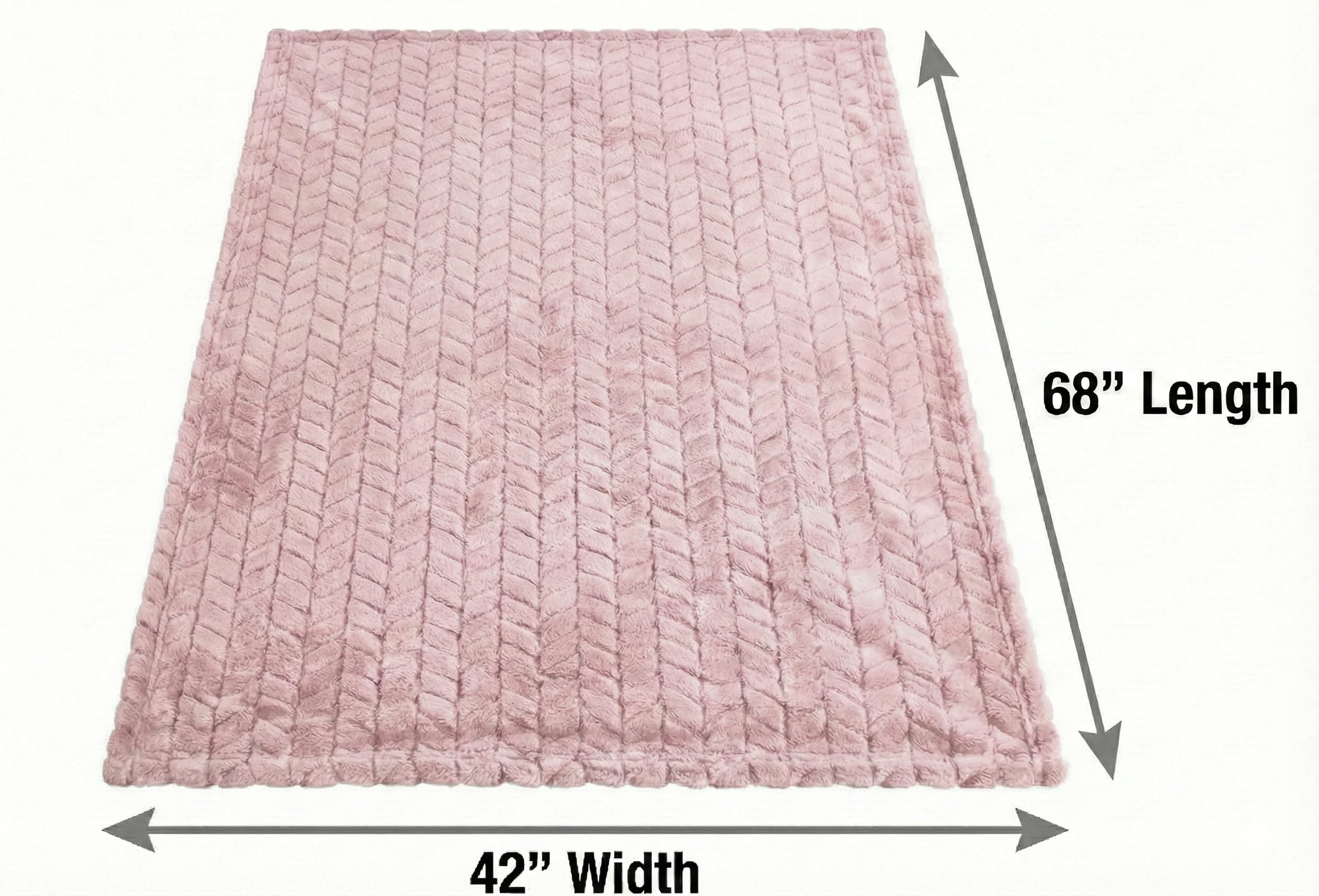 Travel Blanket and Pillow - Portable Comfort for Treatment Appointments - (Light Pink, 68"x42")