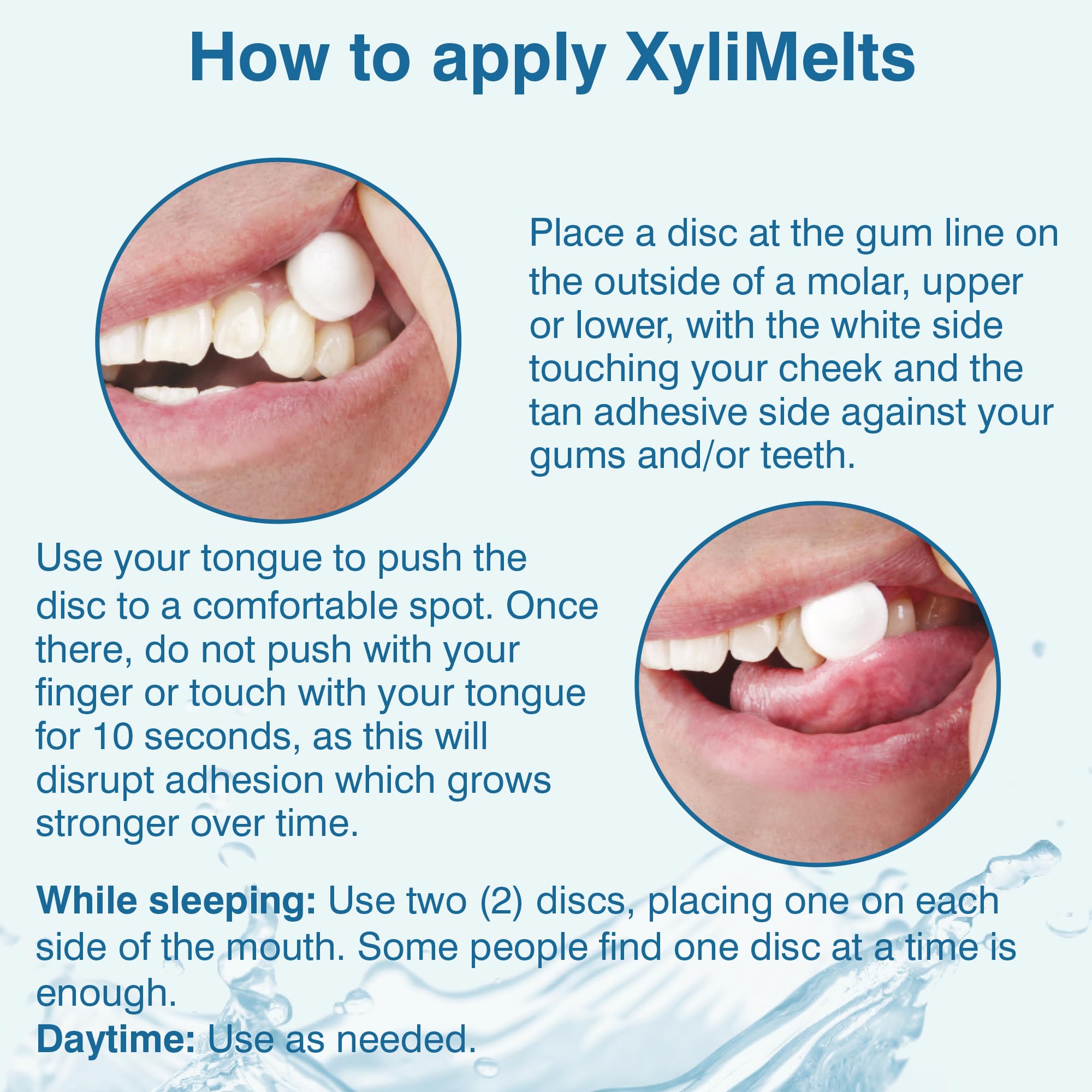 XyliMelts Dry Mouth Relief Discs - 8-Hour Moisture for Treatment Side Effects (Mild Mint, 100 Count)