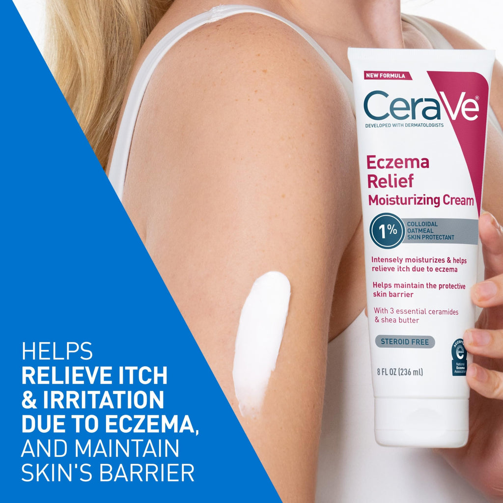 CeraVe Eczema Relief Moisturizing Cream - Soothing Itch Relief for Treatment-Sensitive Skin
