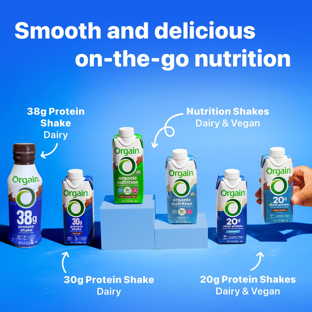 Orgain 30g High Protein Shake - Premium Nutrition for Muscle Preservation During Treatment (Chocolate Fudge, 12 Pack)