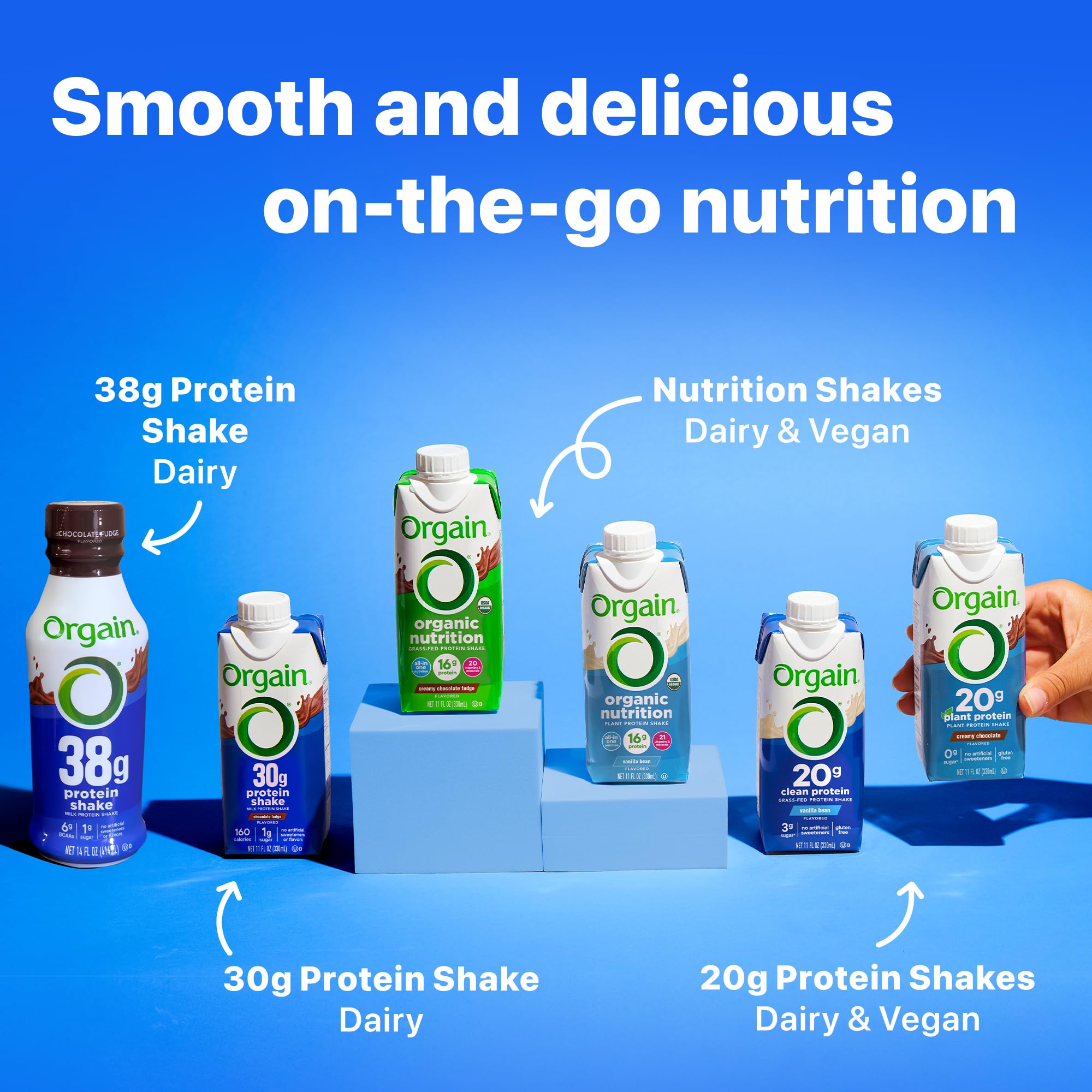 Orgain 30g High Protein Shake - Premium Nutrition for Muscle Preservation During Treatment (Chocolate Fudge, 12 Pack)