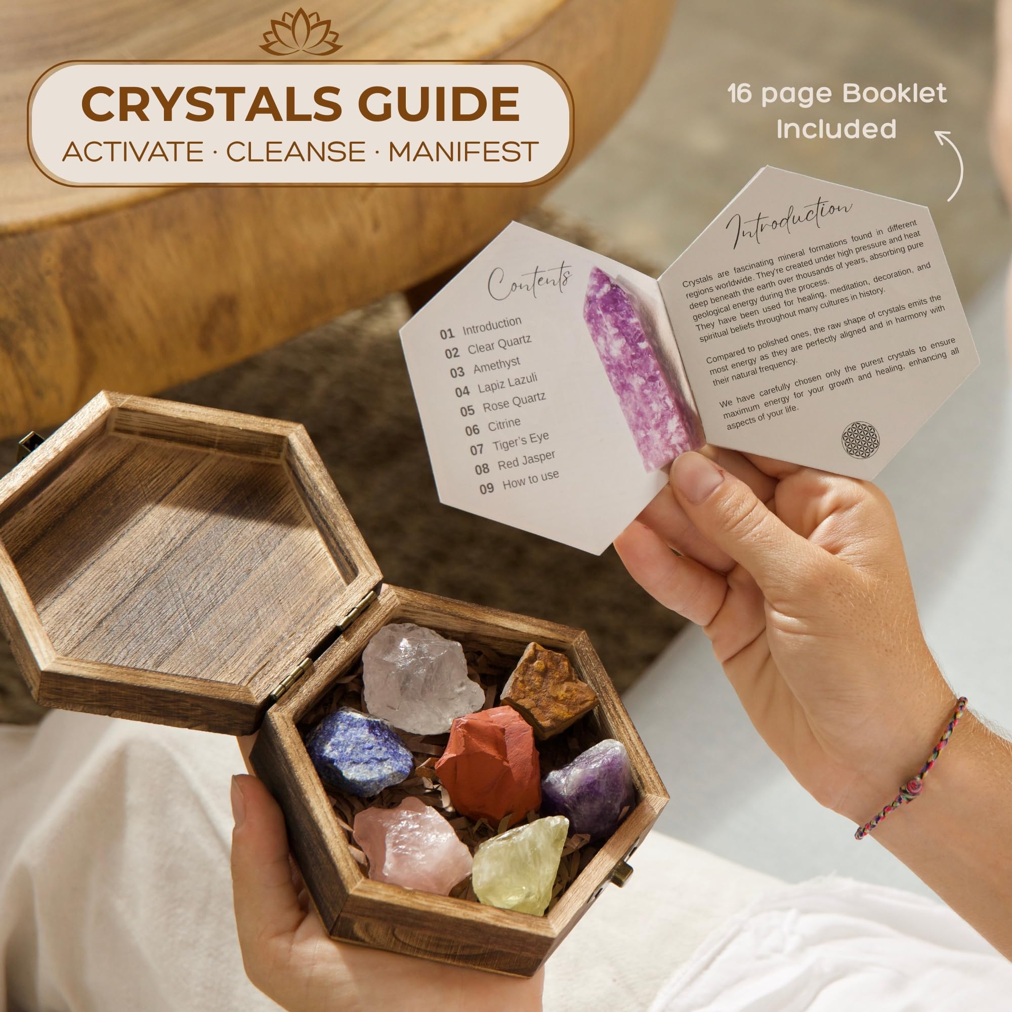 7 Chakra Crystals Healing Set - Mindful Comfort and Intention for the Treatment Journey