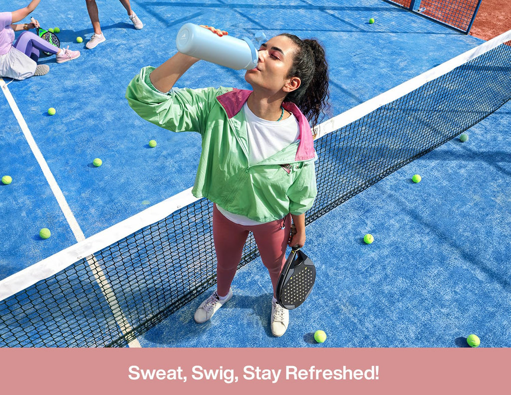 32oz Insulated Water Bottle with 2-in-1 Lid - (Pink)