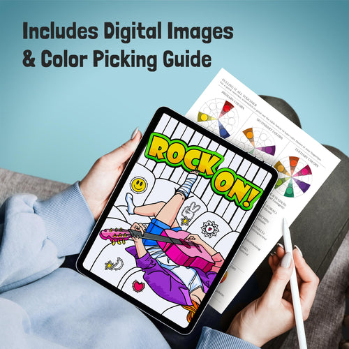 "Heal with Humor" Coloring Book and Marker Set - Laughter and Creativity for Treatment Days (33 Designs + 24 Markers)