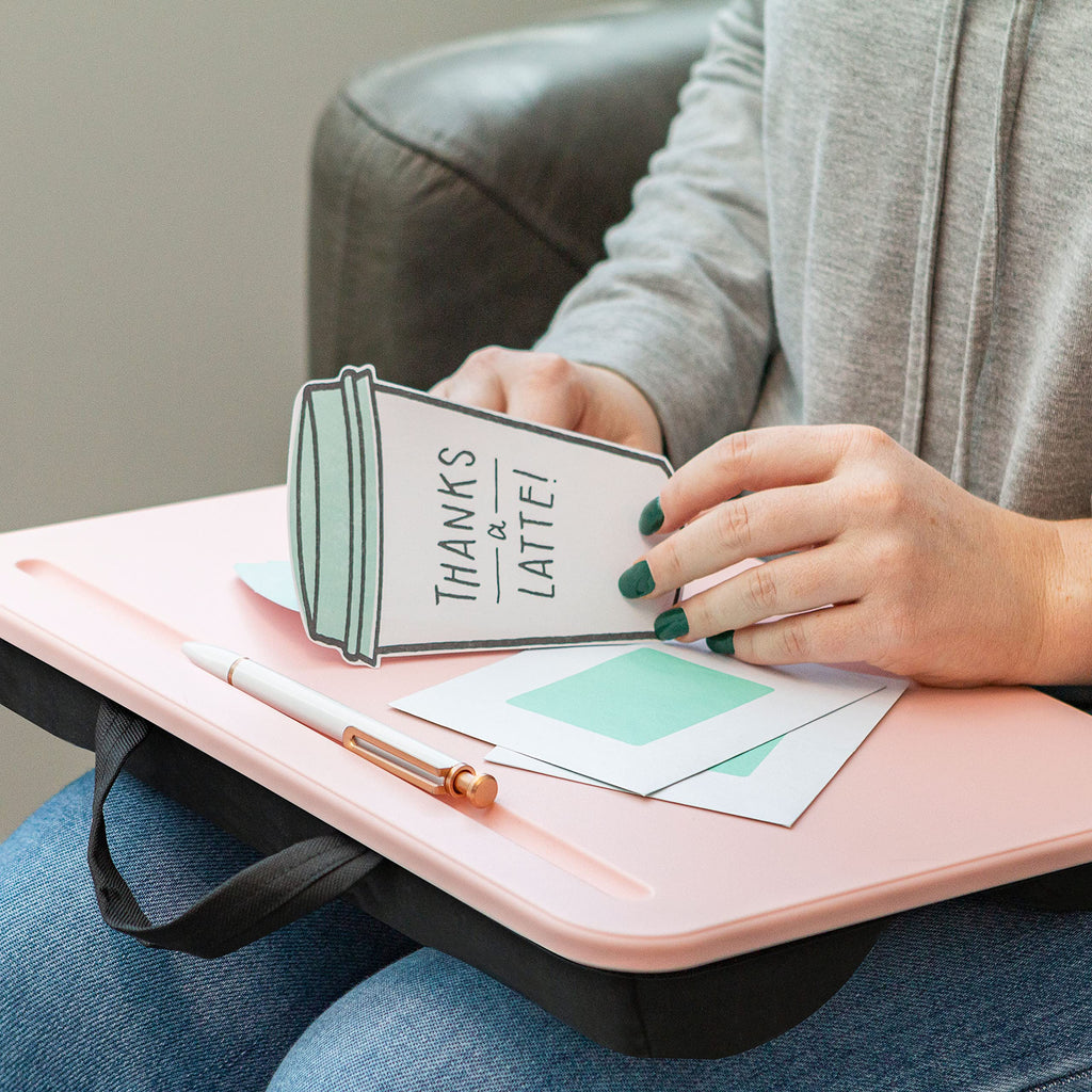 Compact Lap Desk - Fits up to 15 Inch Laptops (Pink)
